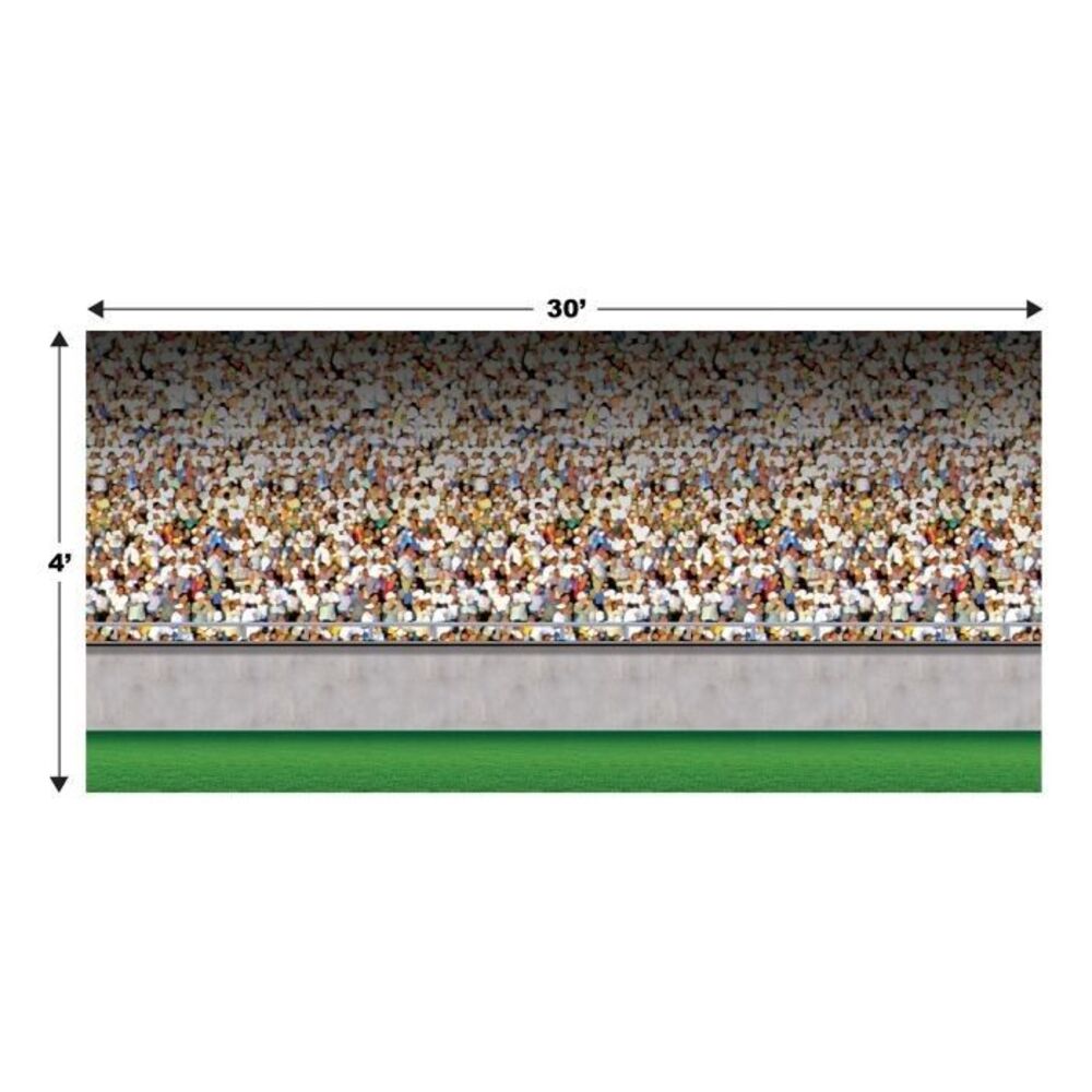 30 ft Lower Deck Stadium Photo Backdrop Spotlight for Party Football Soccer